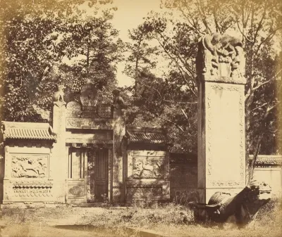 Carved Tomb of the Depot near Pekin, The Place Where the Guns and Ammunition Were Left When the Army Marched to Pekin, October