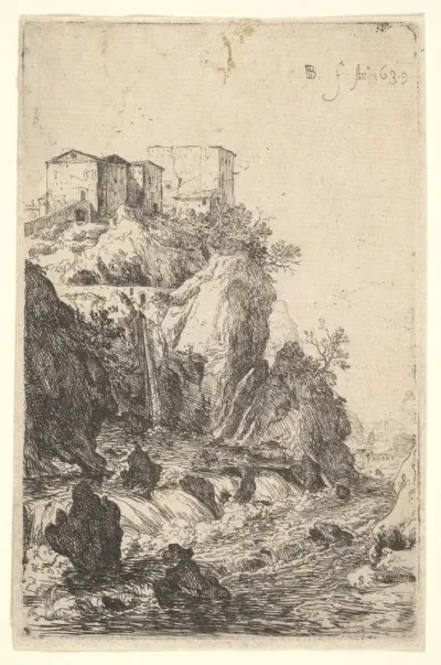 Cascades near Ponte della Trave, from "The Ruins of Rome"