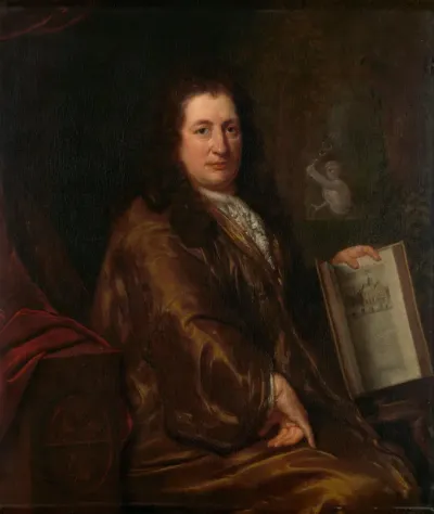 Casparus Commelin (1636-93). Boekverkoper, courantier en stadshistorieschrijver met zijn 'Beschrijvinghe van Amsterdam' van 1693