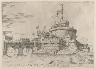 Castello Sant' Angelo, from "Speculum Romanae Magnificentiae"