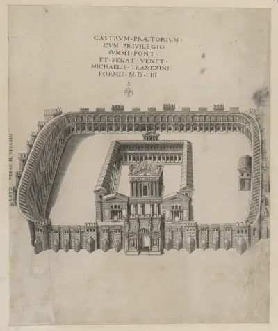 Castrum, from "Speculum Romanae Magnificentiae"
