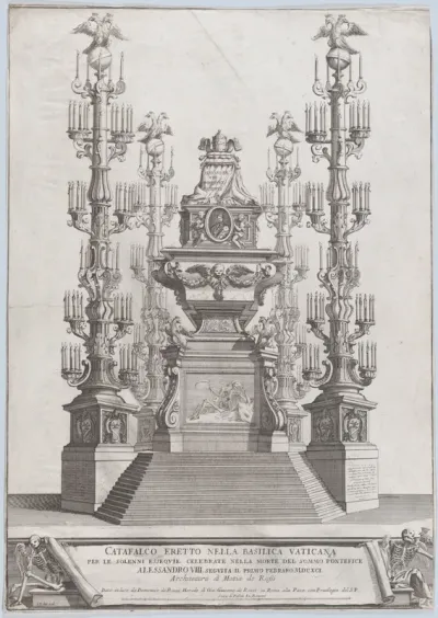 Catafalco Eretto Nella Basilica Vaticana ...per Alessandro VIII