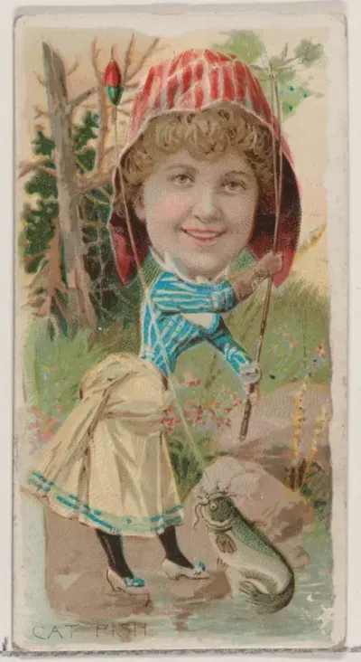 Catfish, from the series Fishers and Fish (N74) for Duke brand cigarettes
