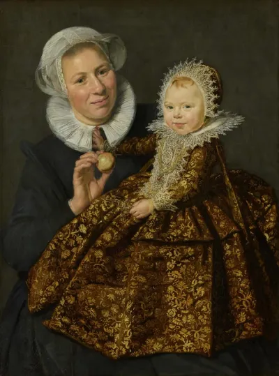 Catharina Hooft with her Nurse