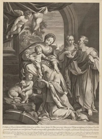 Catharina van Alexandrië gekroond door het Christuskind