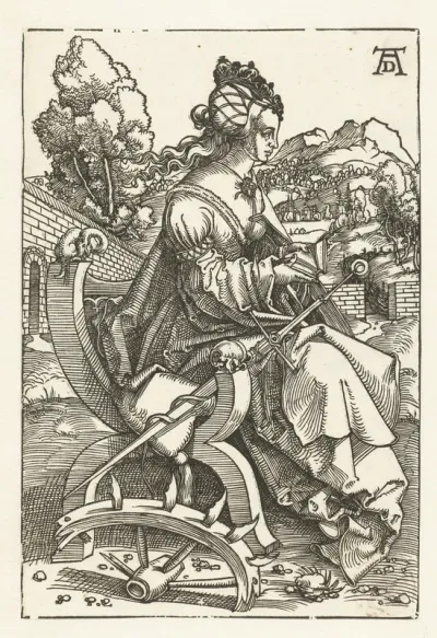 Catharina van Alexandrië met gebroken wiel