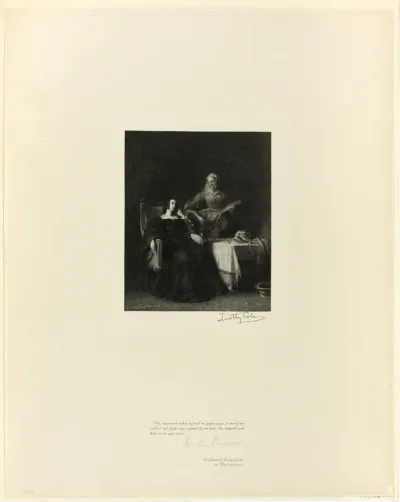 Catharine of Aragon and her Maid, from Old English Masters