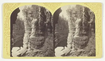 Cathedral Rocks from the Point, Ausable Chasm, No. 1155 from the series "Crystal"