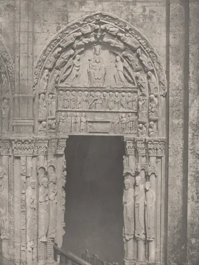 Cathedrale de Chartres, Côté Occidental, Porte Latérale de Droite, XIIe Siècle (Chartres Cathedral, West Side, Right Side Door, XII Century)