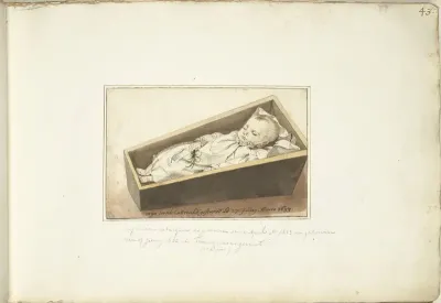 Catherina ter Borch in haar doodskistje