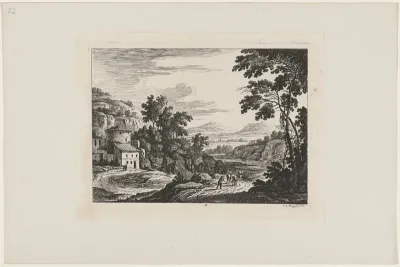 Cattle Drover in an Italian Landscape