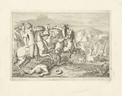 Cavaleriegevecht met Oosterse ruiters