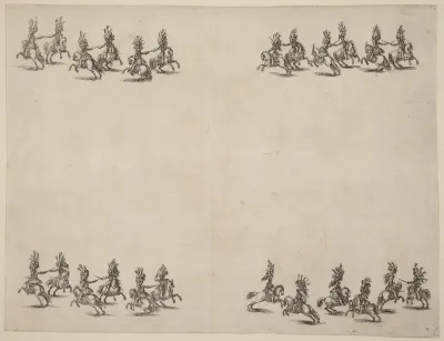Cavaliers Fighting with Swords