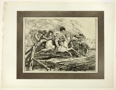 Cavalry Charging, from the first issue of Specimens of Polyautography