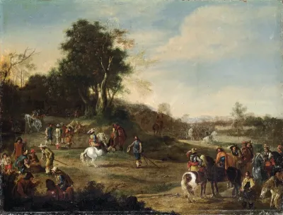 Cavalrymen in a landscape