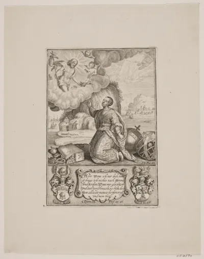 Cecilie Braem, knælende i et landskab