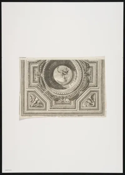 Ceiling, decorated with friezes, eagles and garlands