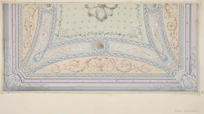 Ceiling design for a house on the rue Velezai