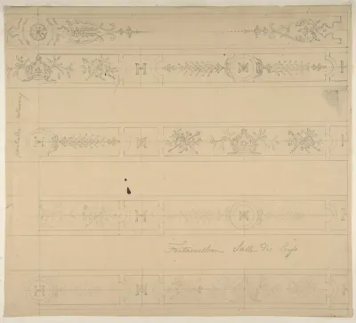 Ceiling Design for the "Salle des Cerfs", Fontainebleau