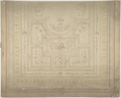 Ceiling Design with Nymph on Dolphin