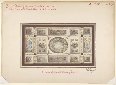 Ceiling of Dining Room, Spencer House, St. James Palace, London