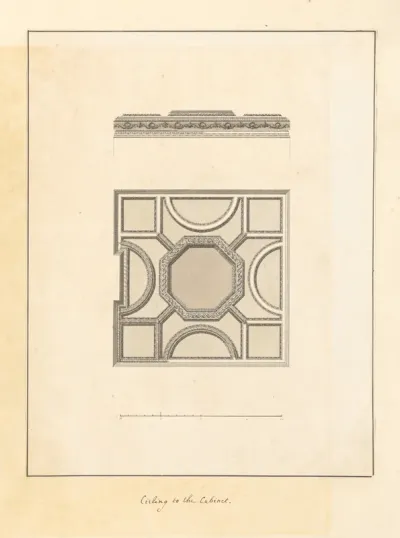 Ceiling to the Cabinet, Houghton Hall, Norfolk