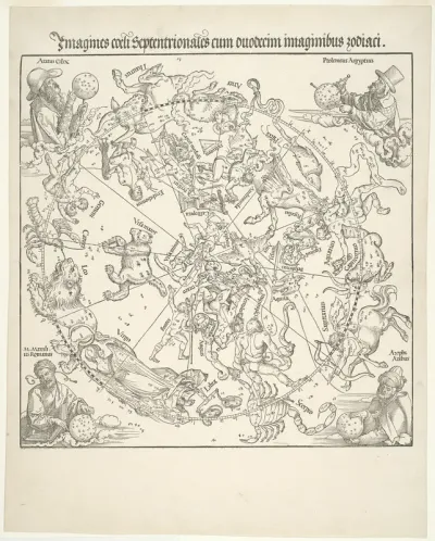 Celestial Map of the Northern Sky with the Signs of the Zodiac (Imagines coeli septentrionalis)