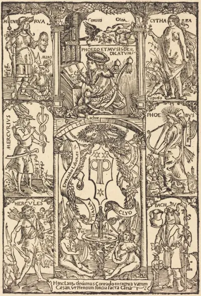 Celtes Surrounded by Greek and Roman Gods