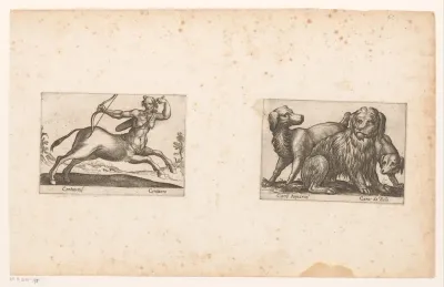 Centaur en drie honden