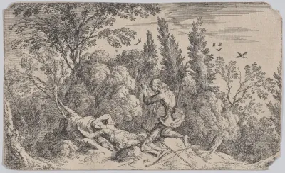Cephalus and Procris, plate 70 from "Ovid's Metamorphoses"