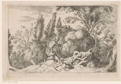 Cephalus treurt om de dood van Procris