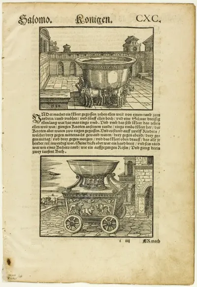 Ceremonial Vessels from Martin Luther (German Bible), plate 29 from Woodcuts from Books of the XVI Century