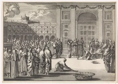 Ceremonie met van overspel verdachte vrouwen