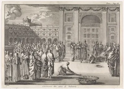 Ceremonie met van overspel verdachte vrouwen