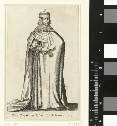 Ceremoniële kledij van een Engelse burggraaf