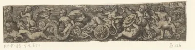 Ceres of Cybele in een slangenwagen met putti