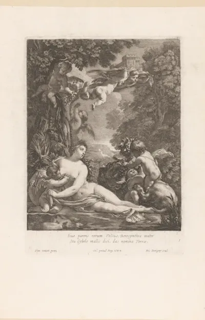 Ceres omringd door putti en vruchtbaarheidssymbolen