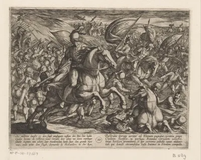 Cerialis drijft de Nederlanders in de Rijn
