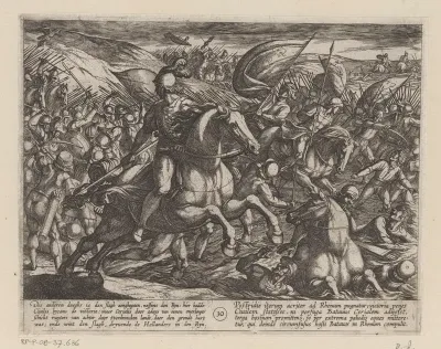Cerialis drijft de Nederlanders in de Rijn