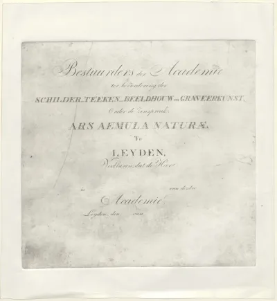 Certificate for the artist collective Ars Aemula Naturae