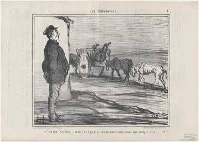 C'est peut-être bon...mais c'est égal..., from Les Hippophages, published in Le Charivari, October 23, 1856