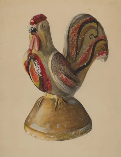 Chalkware Rooster