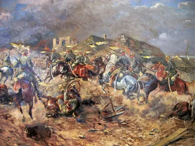 Charge of Polish Uhlans on Bolsheviks near Sluck.