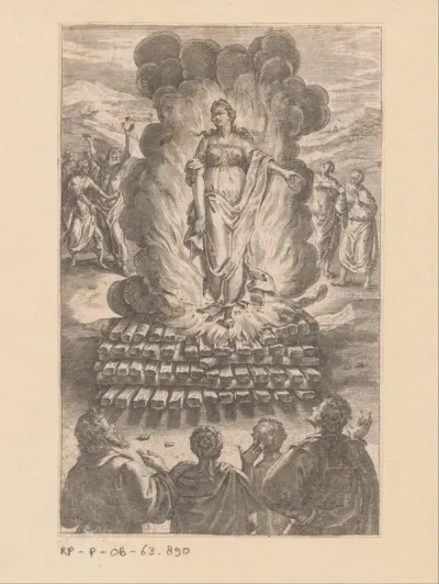 Chariclée op de brandstapel