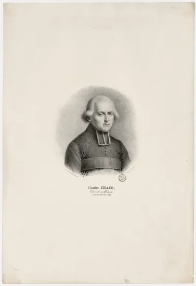 Charles Chazo, Curé de St Médard, décédé le 16 novembre 1842. Lith. de Turgis