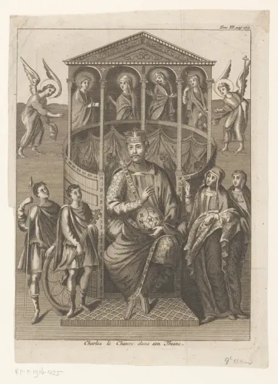 Charles de Chauve dans son Trosne