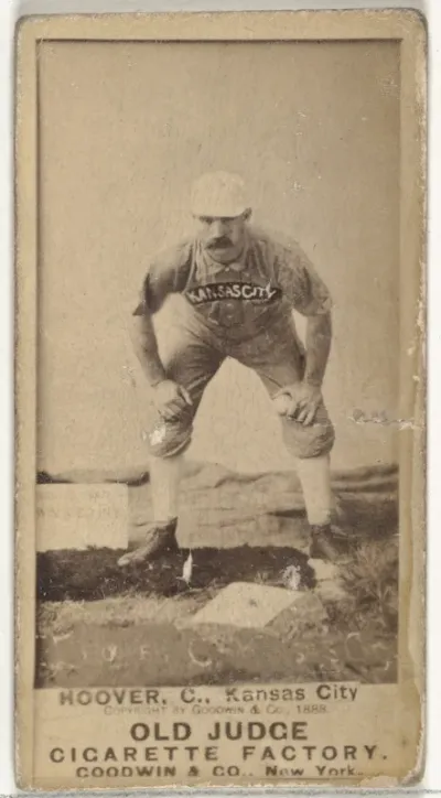 Charles E. "Charlie" Hoover, Catcher, Kansas City Cowboys, from the Old Judge series (N172) for Old Judge Cigarettes
