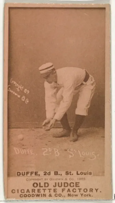 Charles Edward "Charlie" Duffee, 2nd Base, St. Louis Browns, from the Old Judge series (N172) for Old Judge Cigarettes