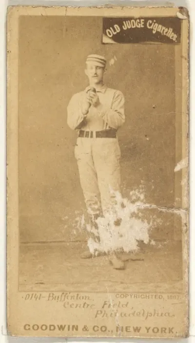 Charles G. Buffington, Center Field, Philadelphia, from the Old Judge series (N172) for Old Judge Cigarettes