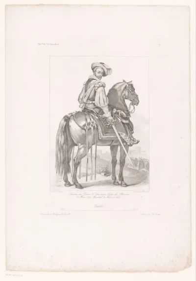 Charles II de Cossé te paard